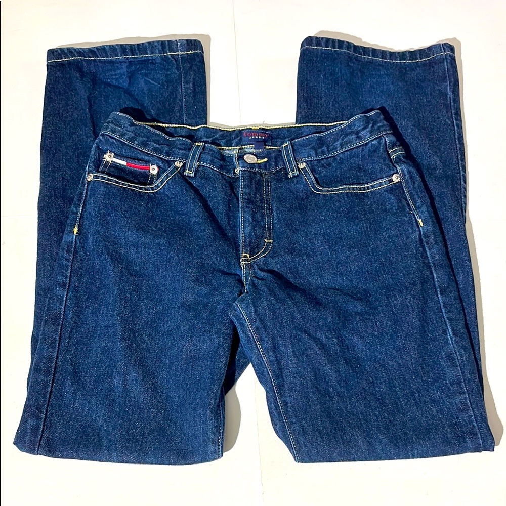 Tommy Jeans Tommy Girl 2000 Y2K blue denim straight leg jeans sz 5 casual